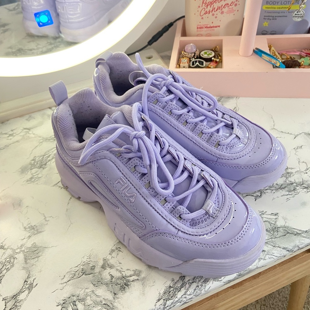 Fila Disruptors Patent Lavender Size 6.5